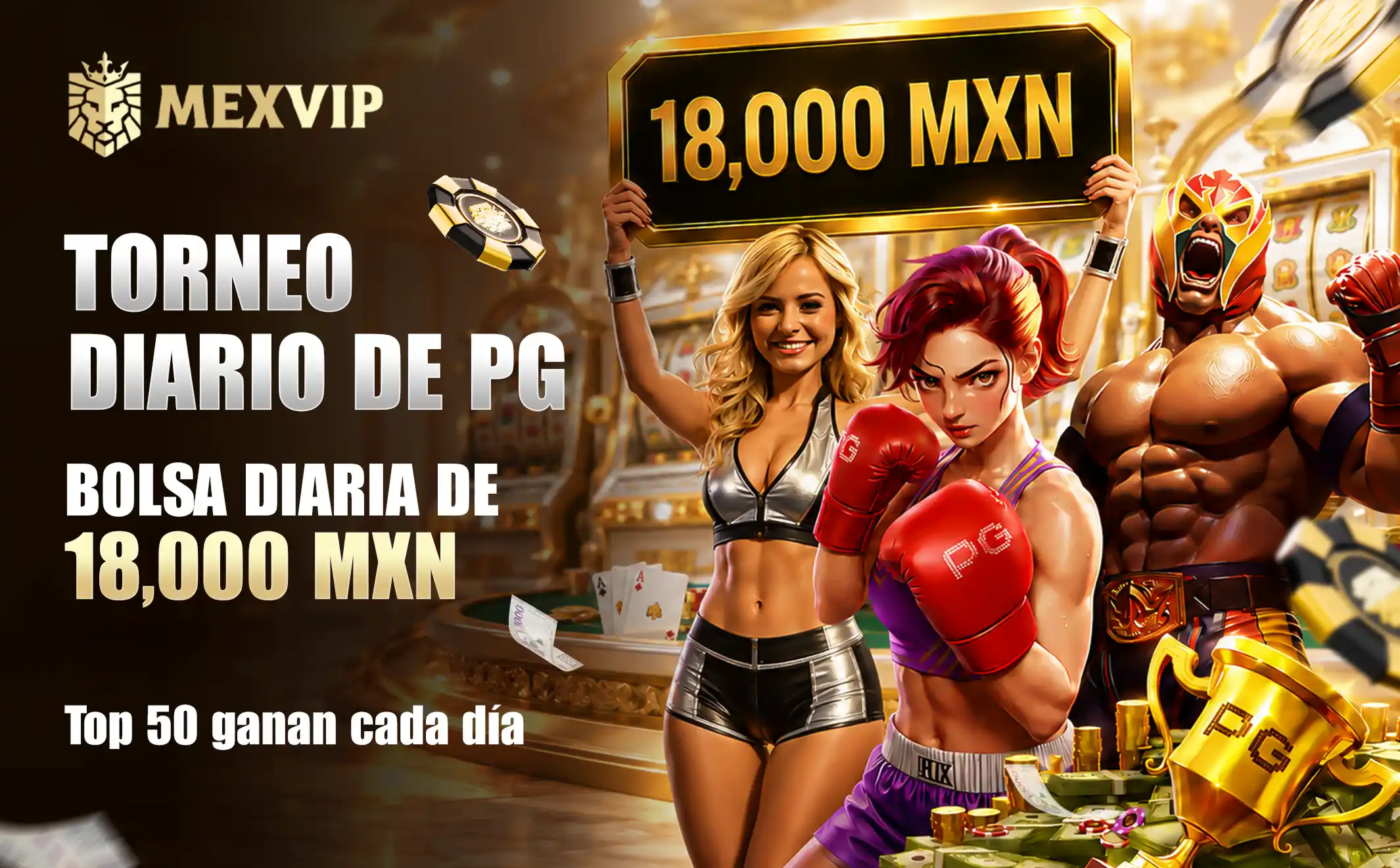 Torneo diario de PG — bolsa diaria de 18,000 MXN